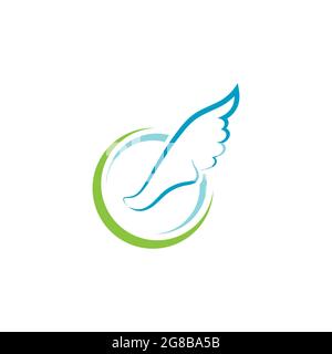 Fußpflege Logo Vorlage Vektor Symbol Illustration Design Stock Vektor