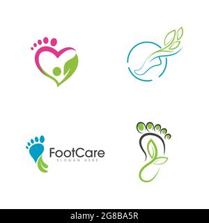 Fußpflege Logo Vorlage Vektor Symbol Illustration Design Stock Vektor