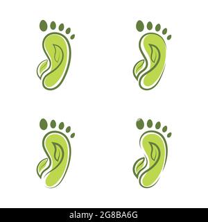 Fußpflege Logo Vorlage Vektor Symbol Illustration Design Stock Vektor