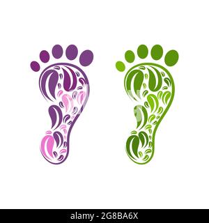 Fußpflege Logo Vorlage Vektor Symbol Illustration Design Stock Vektor