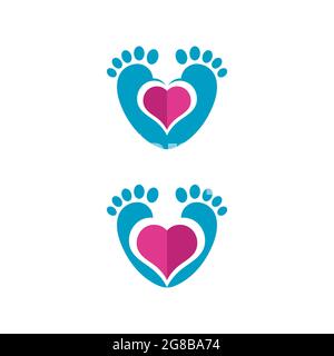 Fußpflege Logo Vorlage Vektor Symbol Illustration Design Stock Vektor