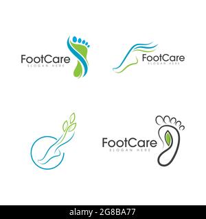Fußpflege Logo Vorlage Vektor Symbol Illustration Design Stock Vektor