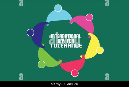 Vektorvorlage „Internationaler Tag für Toleranz“ Stock Vektor