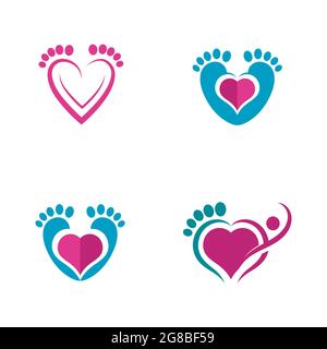 Fußpflege Logo Vorlage Vektor Symbol Illustration Design Stock Vektor