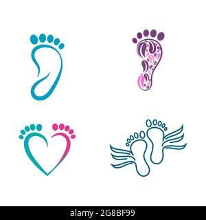Fußpflege Logo Vorlage Vektor Symbol Illustration Design Stock Vektor