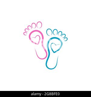 Fußpflege Logo Vorlage Vektor Symbol Illustration Design Stock Vektor