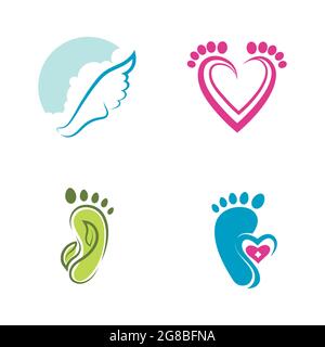 Fußpflege Logo Vorlage Vektor Symbol Illustration Design Stock Vektor
