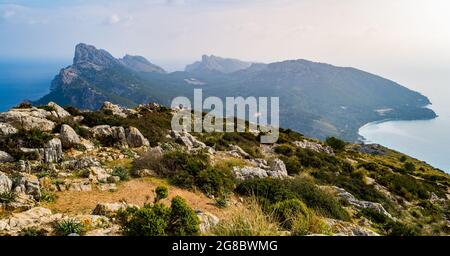 Schönes Foto von einer Natur in Cap Formentor Hafen, Mallorca gemacht Stockfoto