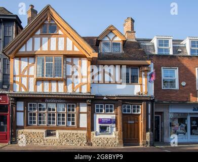 Eine Zweigstelle von Nat West Bank in godalming High Street surrey Stockfoto