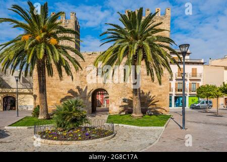 Schönes Foto von Porta del Moll in Alcudia, Mallorca, Spanien Stockfoto