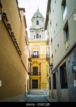 Schönes Foto der Kathedrale der Menschwerdung in Malaga, Spanien Stockfoto