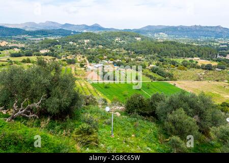 Schönes Foto von einem Schloss de Arta auf Mallorca, Spanien Stockfoto