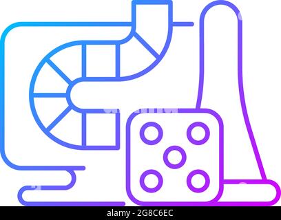 Online-Brettspiele Gradient lineare Vektor-Symbol Stock Vektor