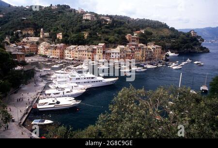 Panorama di Portofino, famosa localita della Riviera Ligure di Levante Stockfoto