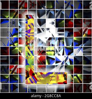 Monogramm des Großbuchstaben L mit Kaleidoskop-Muster Stockfoto