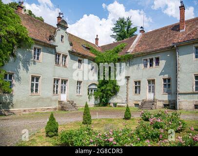 Jagdschloss des Grafen Schonborn in Transkarpation, Ukraine. Stockfoto