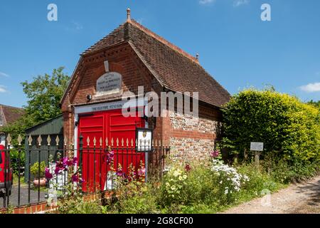 Die Old Fire Station in Alresford, Hampshire, England, Großbritannien, ein denkmalgeschütztes Gebäude und Stadtmuseum. Stockfoto