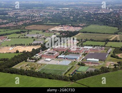 Luftaufnahme des Army Foundation College in Harrogate, North Yorkshire Stockfoto