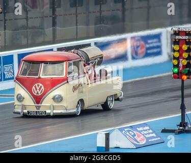 Drag Racing in Santapod. Stockfoto