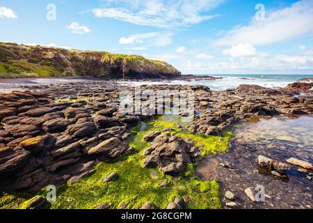 Blick auf das Flinders Blowhole in Victoria Australia Stockfoto