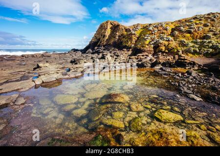 Blick auf das Flinders Blowhole in Victoria Australia Stockfoto