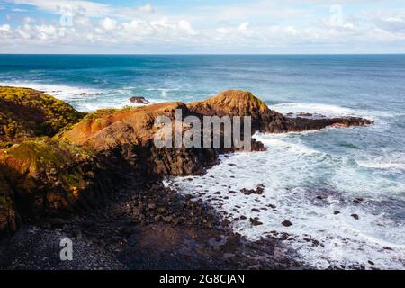 Blick auf das Flinders Blowhole in Victoria Australia Stockfoto