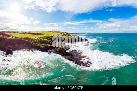 Blick auf das Flinders Blowhole in Victoria Australia Stockfoto