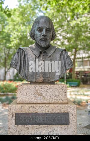 Bueste, William Shakespeare, Bismarckstraße, Charlottenburg, Berlin, Deutschland Stockfoto