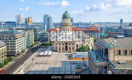 Panoramablick auf den gendarmenmarkt, berlin Stockfoto
