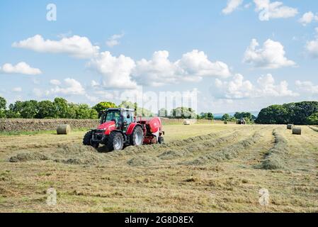 Heuballen bei Long Preston am 19. Juli 2021 Stockfoto