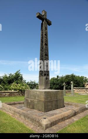 Das denkmalgeschützte Durham Light Infantry Cross in der Nähe der Kathedrale von Durham, das Soldaten des Regiments gewidmet ist, die im 2. Burenkrieg (1899-1902) starben. Stockfoto