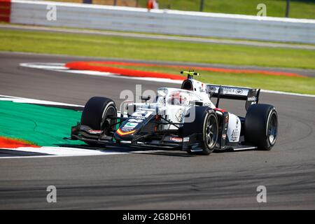 21 Boschung Ralph (Ski), Campos Racing, Dallara F2, Action beim 4. Lauf der FIA Formel 2 Meisterschaft 2021 vom 16. Bis 18. Juli 2021 auf dem Silverstone Circuit, in Silverstone, Großbritannien - Foto Xavi Bonilla / DPPI Stockfoto