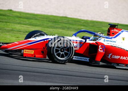 01 Shwartzman Robert (rus), Prema Racing, Dallara F2, Action beim 4. Lauf der FIA Formel 2 Meisterschaft 2021 vom 16. Bis 18. Juli 2021 auf dem Silverstone Circuit, in Silverstone, Großbritannien - Foto Xavi Bonilla / DPPI Stockfoto