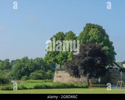 Der Rhein bei wesel in deutschland Stockfoto