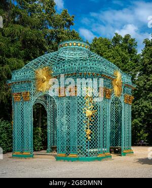 Westlicher Gitterpavillon Im Schloss Sanssouci In Potsdam Stockfoto