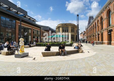 Renovierte Cornhill Quarter Lincoln City, Lincolnshire Stockfoto