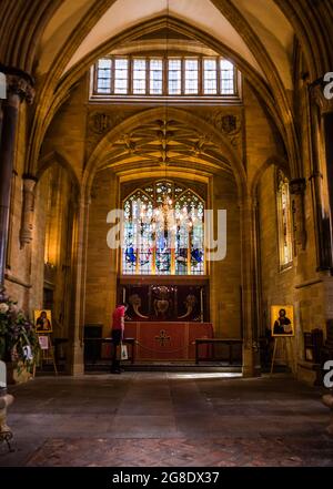 Sherborne Abbey in Dorset. Stockfoto