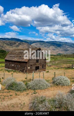 Historisches Haynes Ranch Bauernhaus in Osoyoos im Okanagan Valley, British Columbia, Kanada. Stockfoto