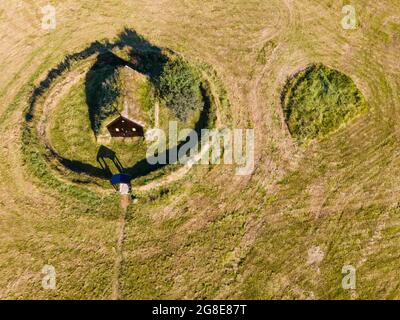 Alte Torfkirche von Groef oder Grafarkirkja bei Hofsos, Skagafjoerour, Skagafjoerdur, Nordisland, Island Stockfoto