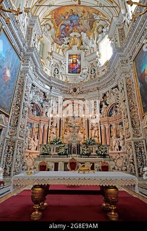 Altar, Chiesa Del Gesu a Casa Proessa, Palermo, Sizilien, Italien Stockfoto