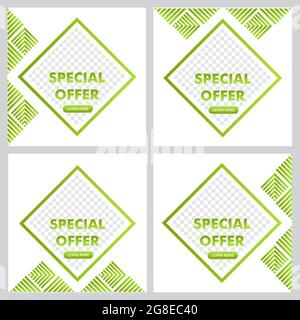 Sonderangebot Promotion Post Design. Social Media Post Vorlage. Ready use Vektor Design Vorlage. Stockfoto