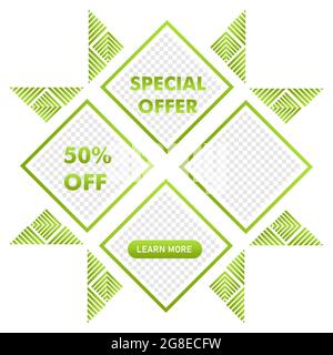 Sonderangebot Promotion Post Design. Social Media Post Vorlage. Ready use Vektor Design Vorlage. Stockfoto