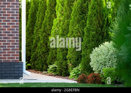 Hinterhof Design-Elemente eines schönen privaten Hauses. Stockfoto