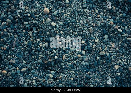 Kieselstrand am Lake Tahoe Stockfoto