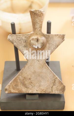 Menschliche Steinfigur, ausgegraben in Semnan, 2. Mühle. BC, National Museum of Iran, Teheran, Iran, Persien, Westasien, Asien Stockfoto