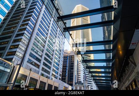 Abstrakte geometrische Ansicht von Stadtgebäuden in Sydney, Australien Stockfoto