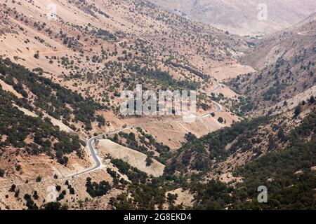 Landschaft der mutmaßlichen 'Schlacht am Persischen Tor', Alexander der große und Persien, Zagros Berge, Vorort von Yasuj, Iran, Persien, Westasien, Asien Stockfoto