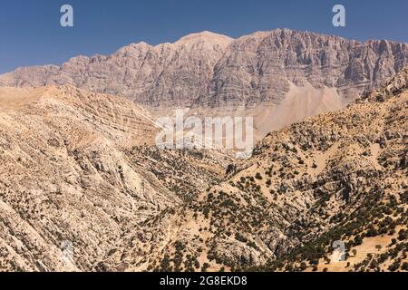 Landschaft der mutmaßlichen 'Schlacht am Persischen Tor', Alexander der große und Persien, Zagros Berge, Vorort von Yasuj, Iran, Persien, Westasien, Asien Stockfoto