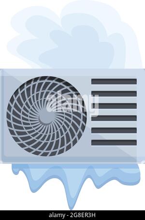 Klimaanlage defekt Symbol Cartoon Vektor. Reparaturwartung. Kühlkompressor Stock Vektor