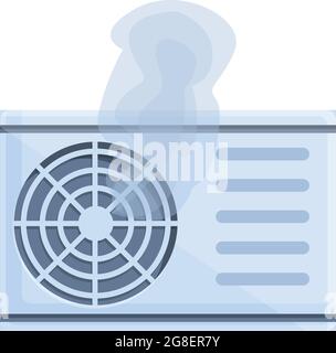 Die Klimaanlage im Zimmer war kaputt und der Cartoon-Vektor des Symbols war kaputt. Hausreparatur. Haustechniker Stock Vektor